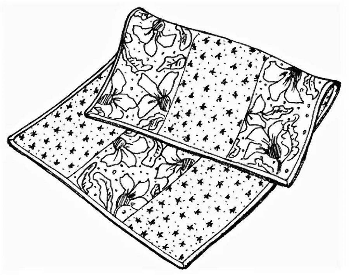 Dramatic blanket coloring page
