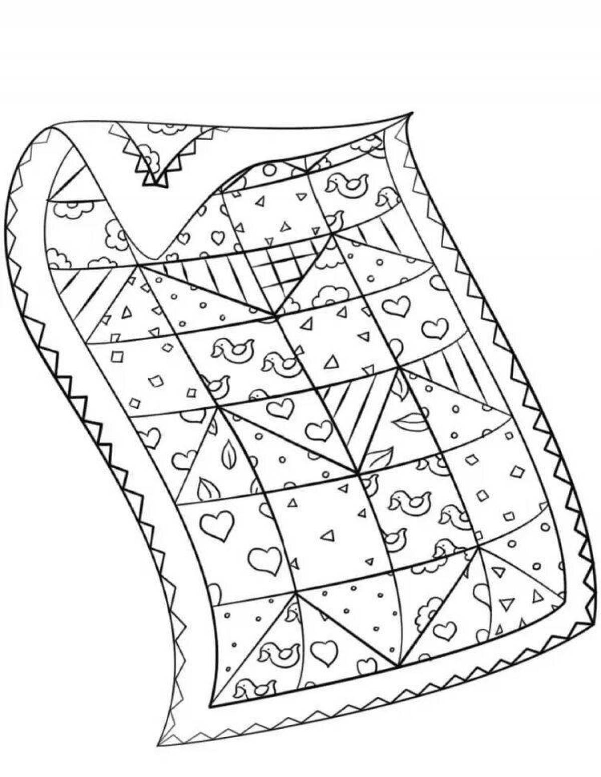 Glitter blanket coloring page