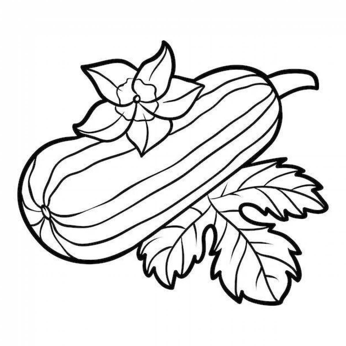 Zucchini live coloring page