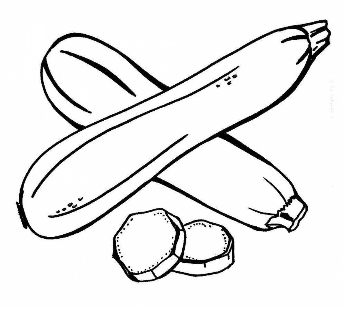 Incredible Zucchini Coloring Page