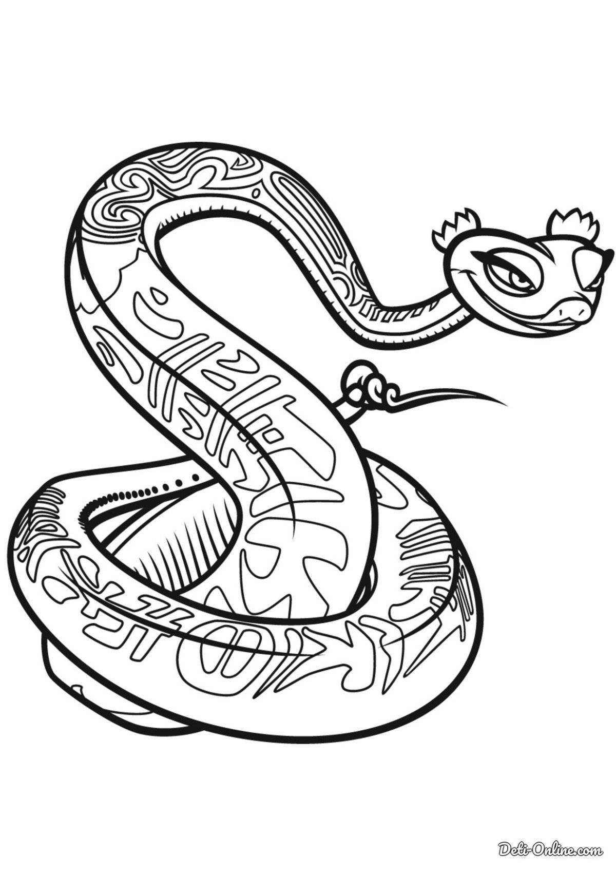 Gorgeous viper coloring page
