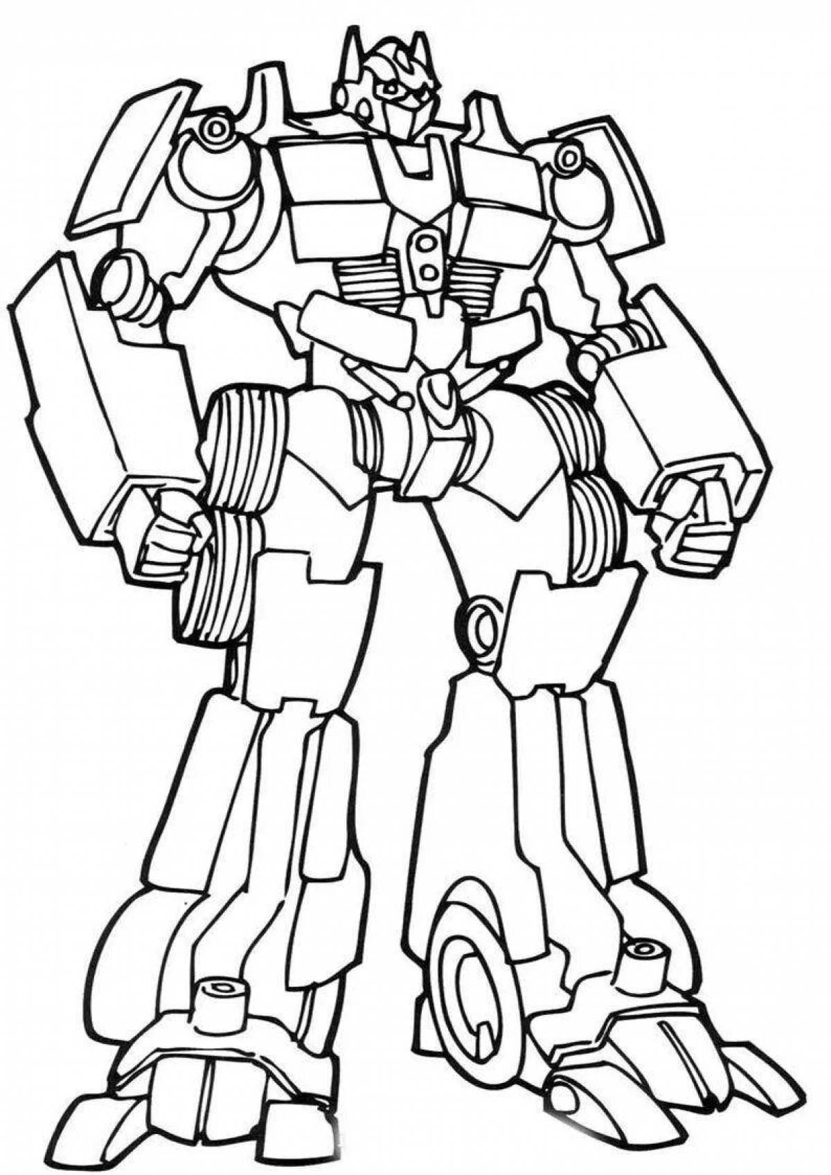 Fun coloring robot titan