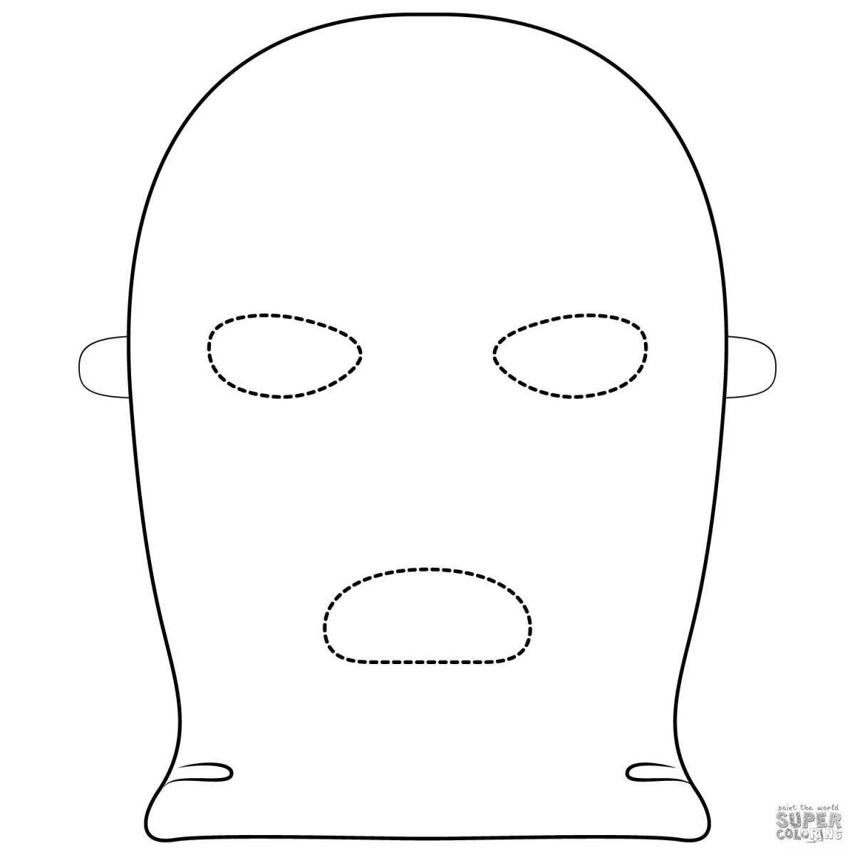 Colorful cloth mask coloring book