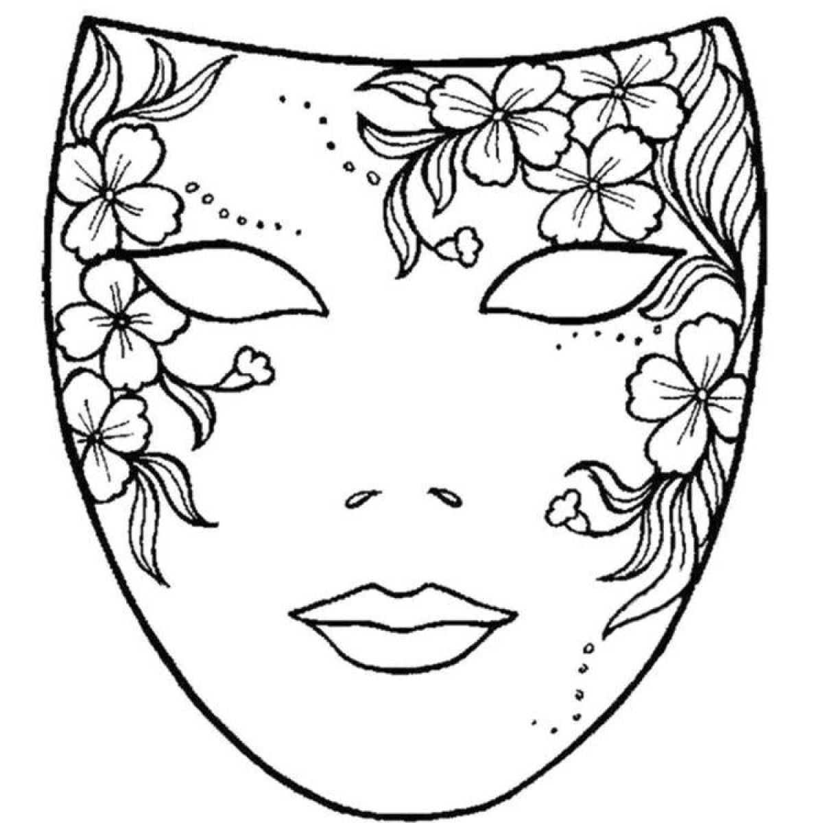Animated fabric mask coloring page
