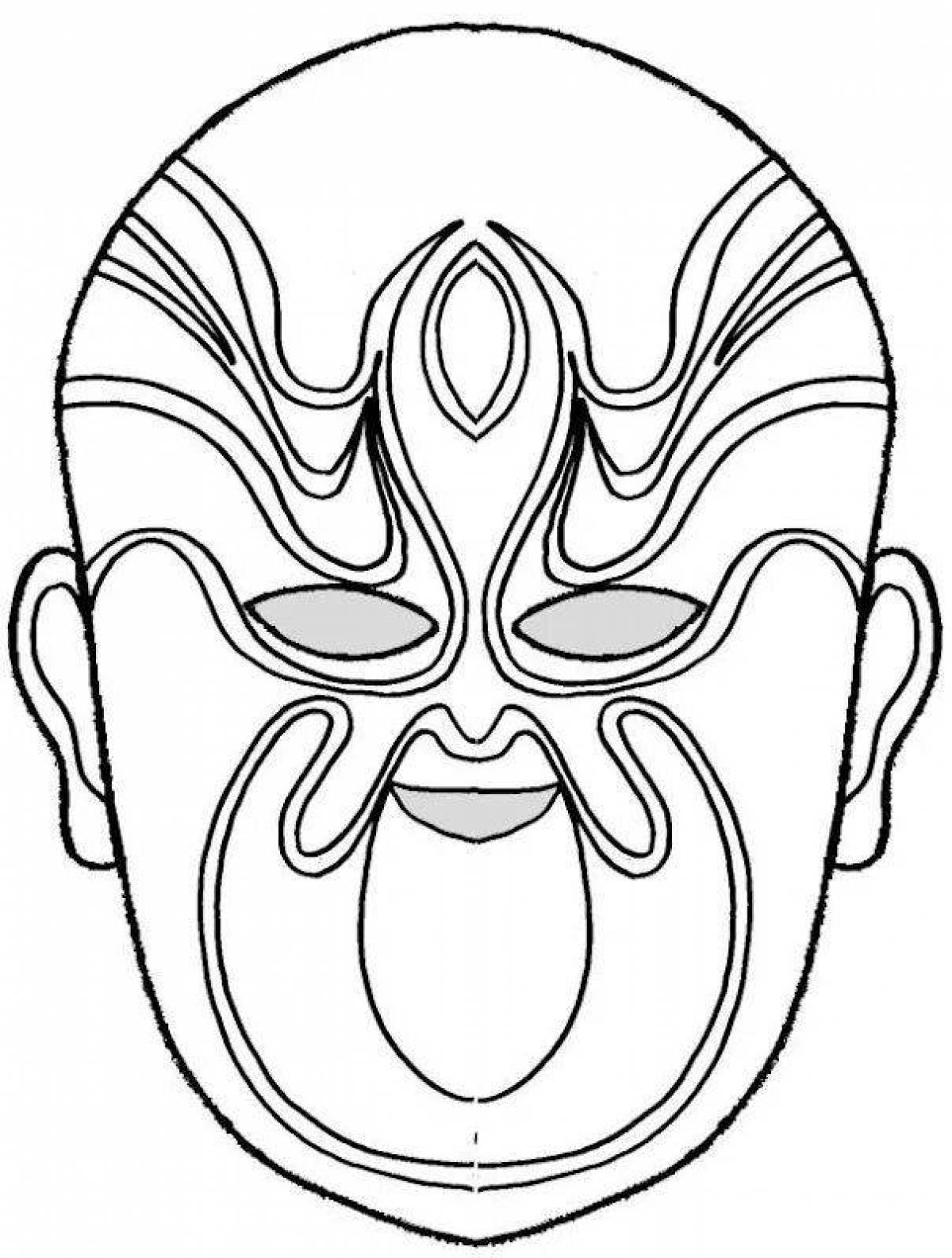 Coloring sheet lovely fabric mask