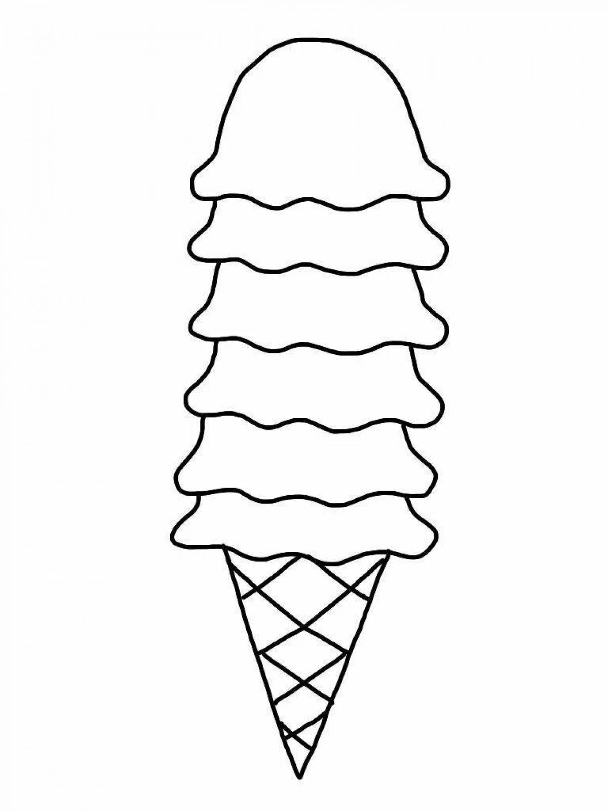 Coloring page wonderful ice cream