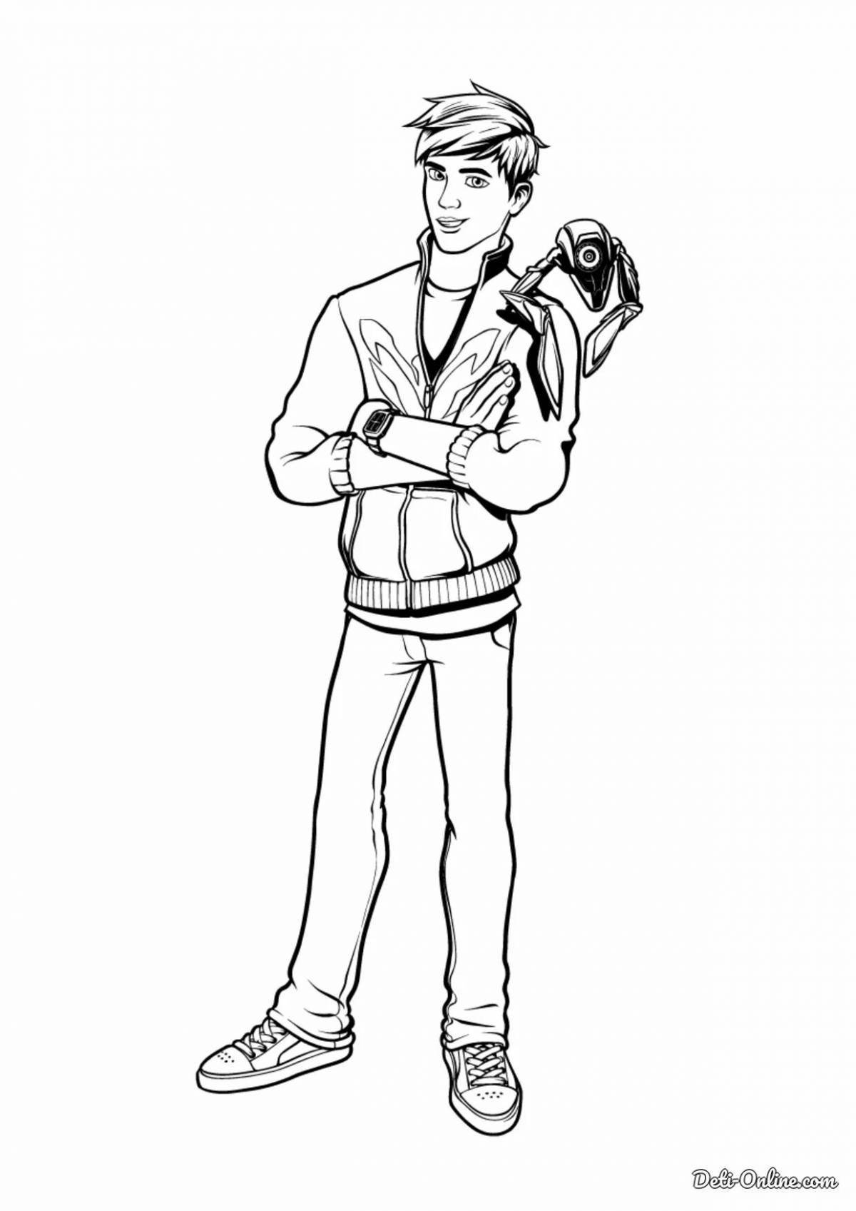 Rebellious bad boys coloring page