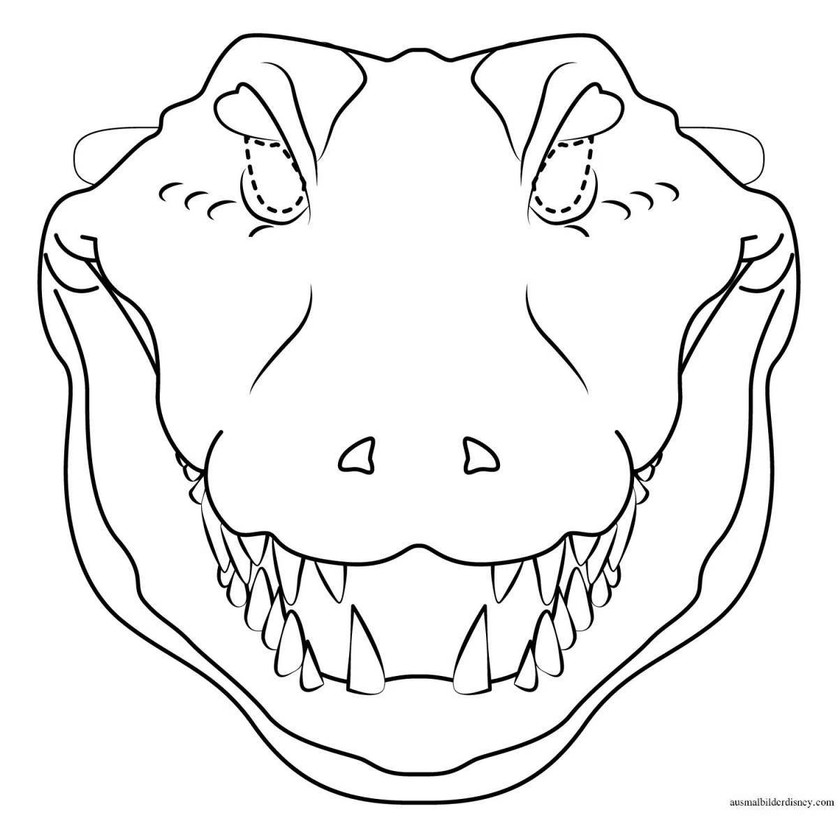 Raptor mask coloring page