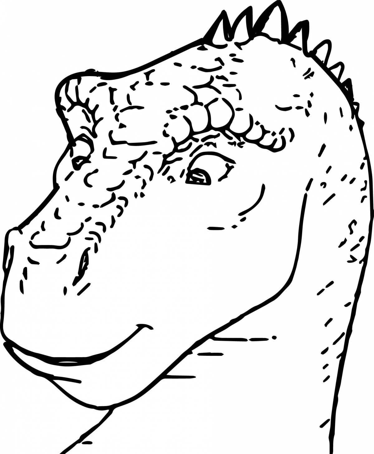Exquisite lizard mask coloring page