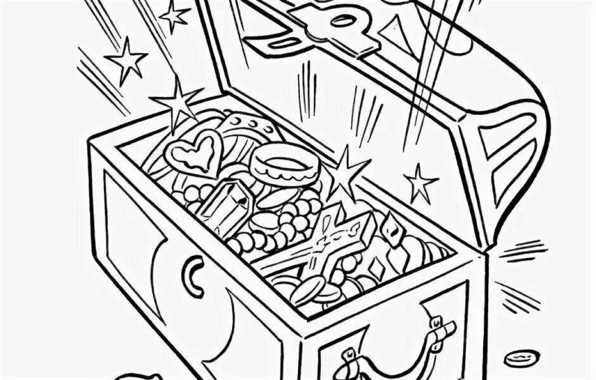 Coloring page spectacular malachite box