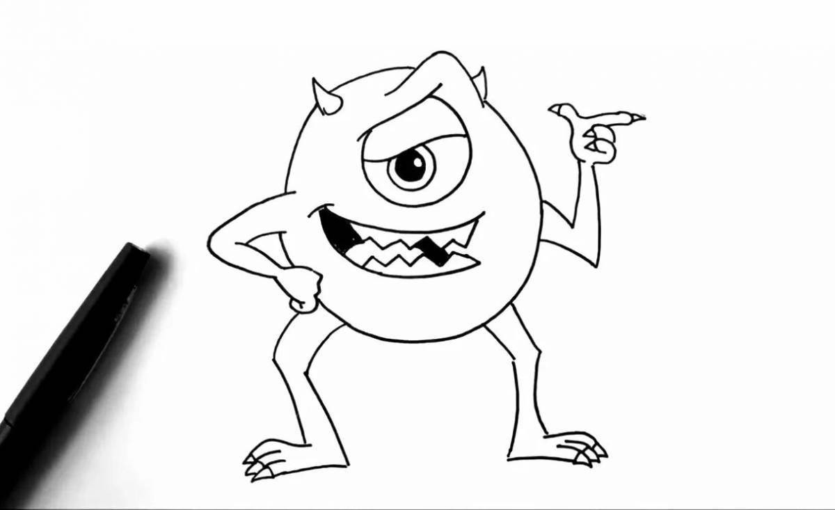 Coloring lively mike wazowski