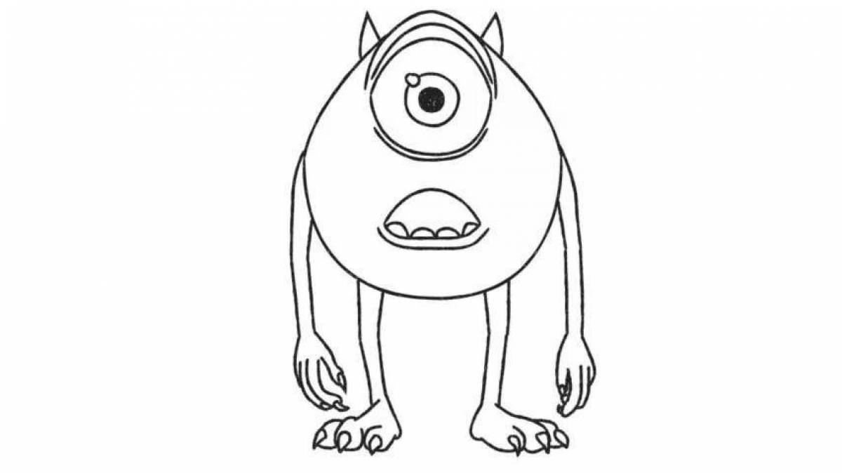Spicy mike wazowski coloring book