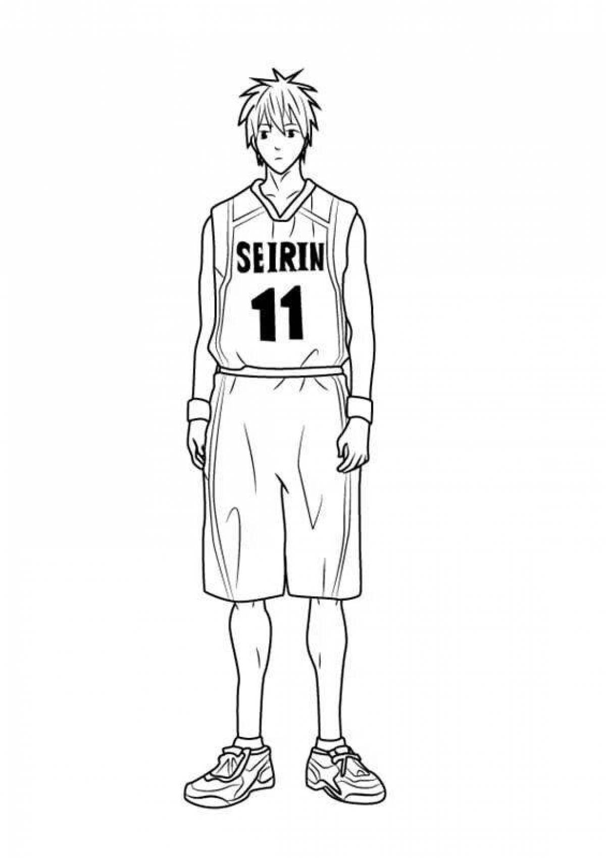 Kuroko's magical basketball coloring page