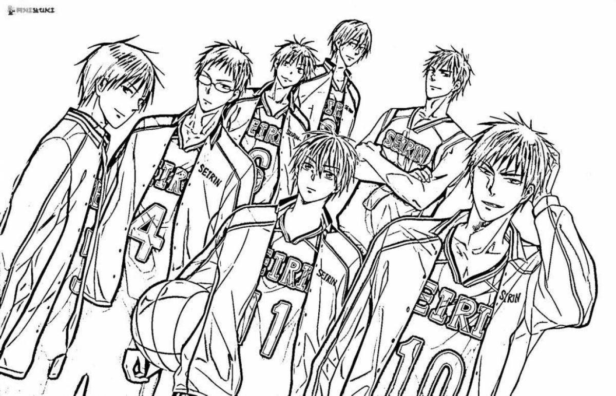 Kuroko's mighty basketball coloring page