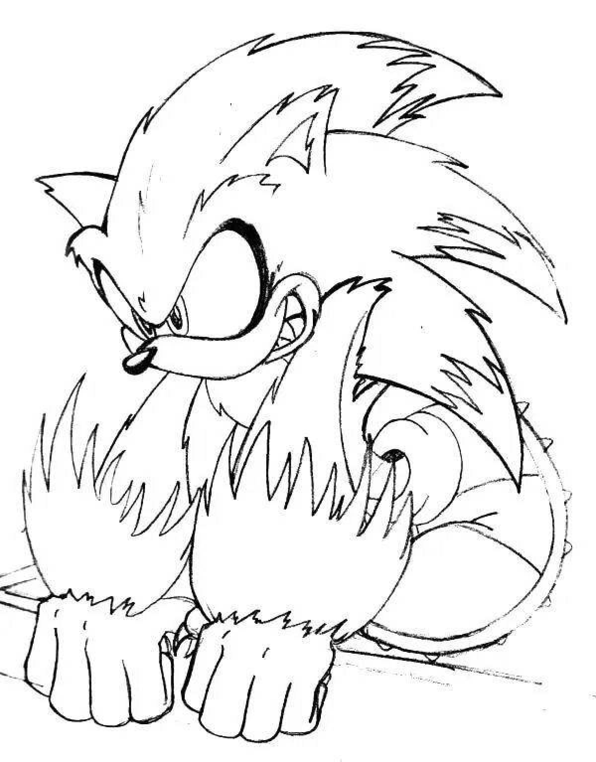 Sonic werewolf dazzling coloring book