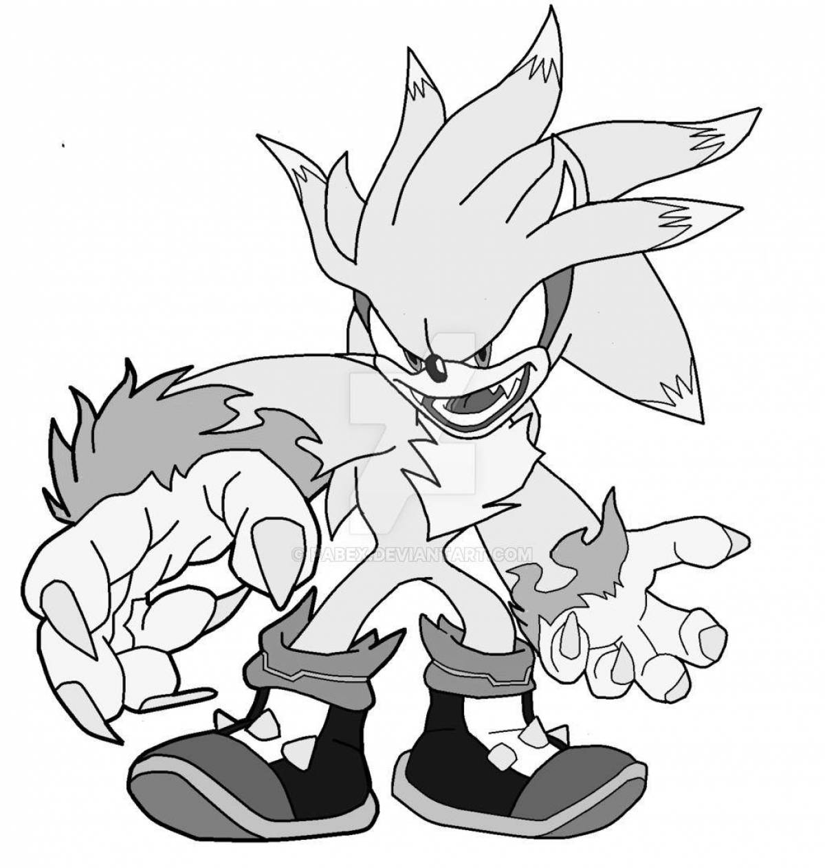 Great sonic werewolf coloring book