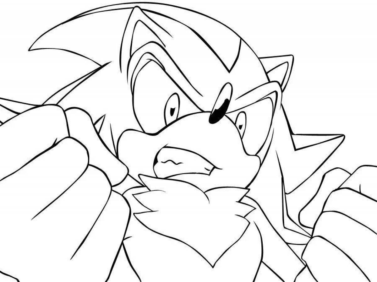 Sonic werewolf coloring page