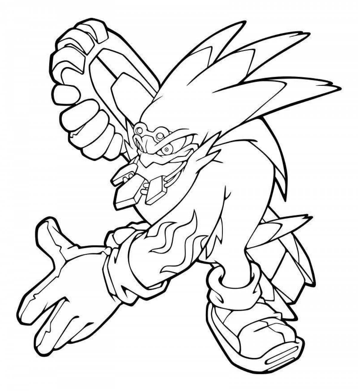 Sonic werewolf style coloring book