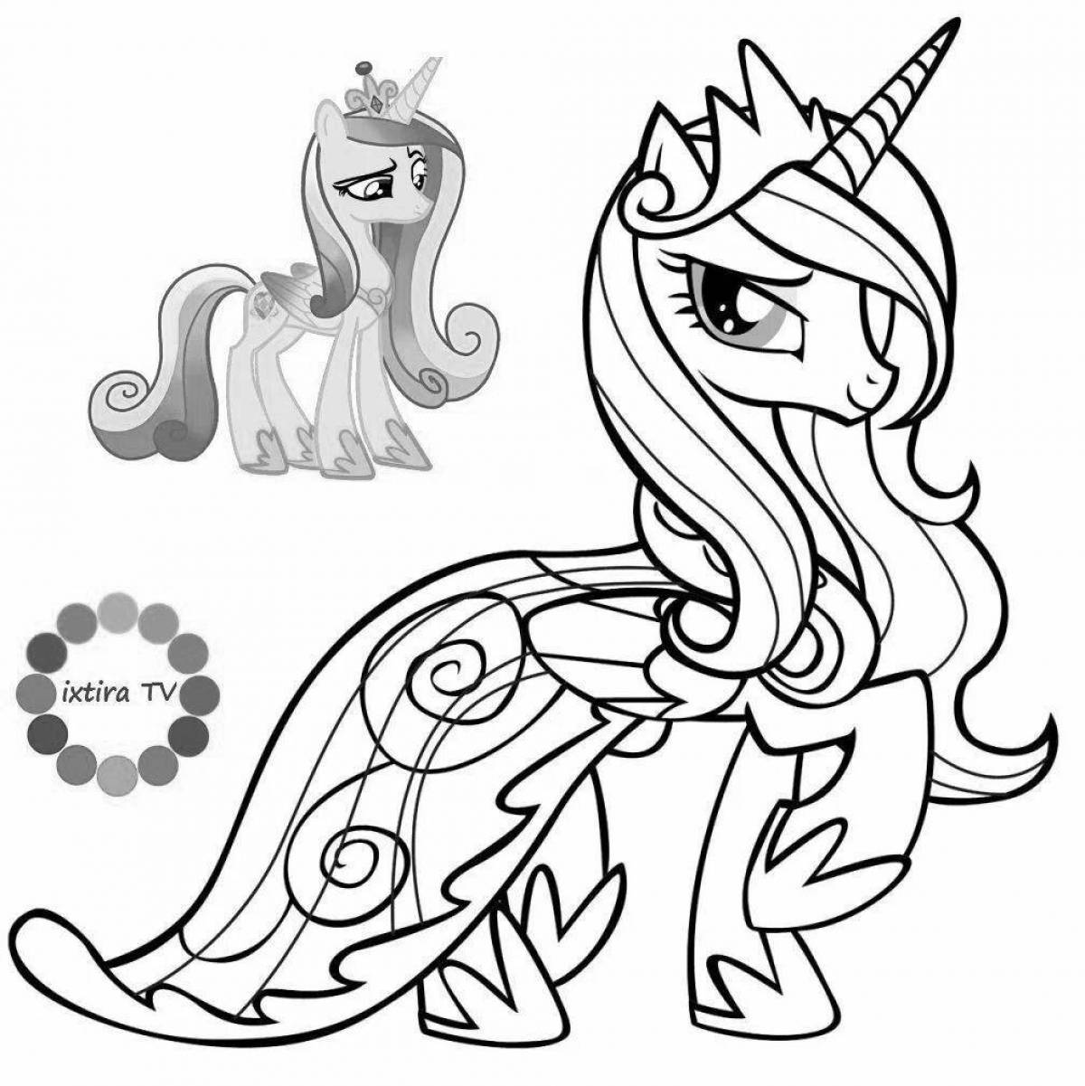 Funny cadence pony coloring book