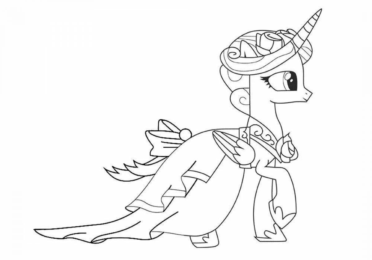 Bright cadence pony coloring book