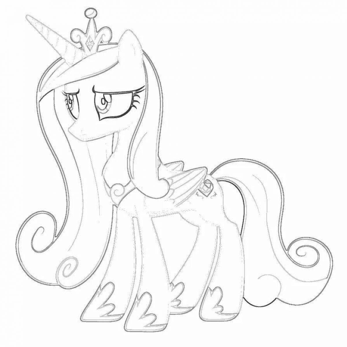 Adorable cadence pony coloring page