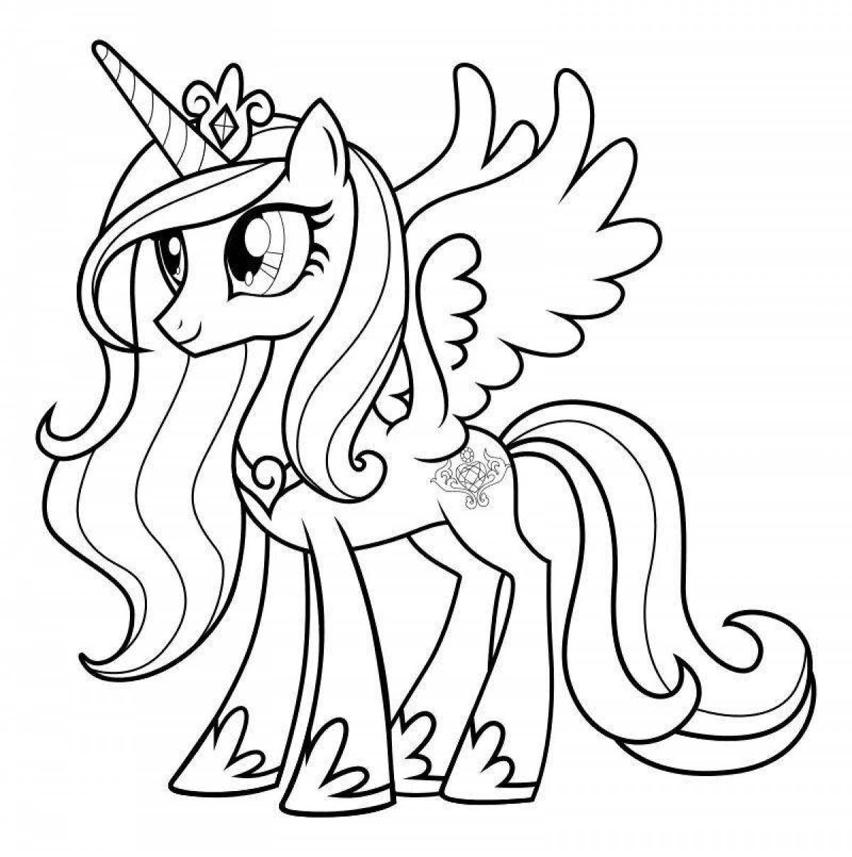 Charming cadence pony coloring book
