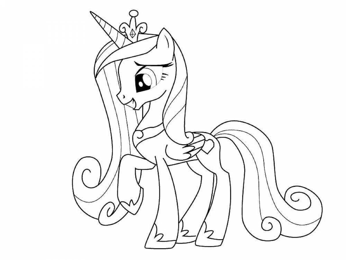 Coloring page sparkling pony cadence