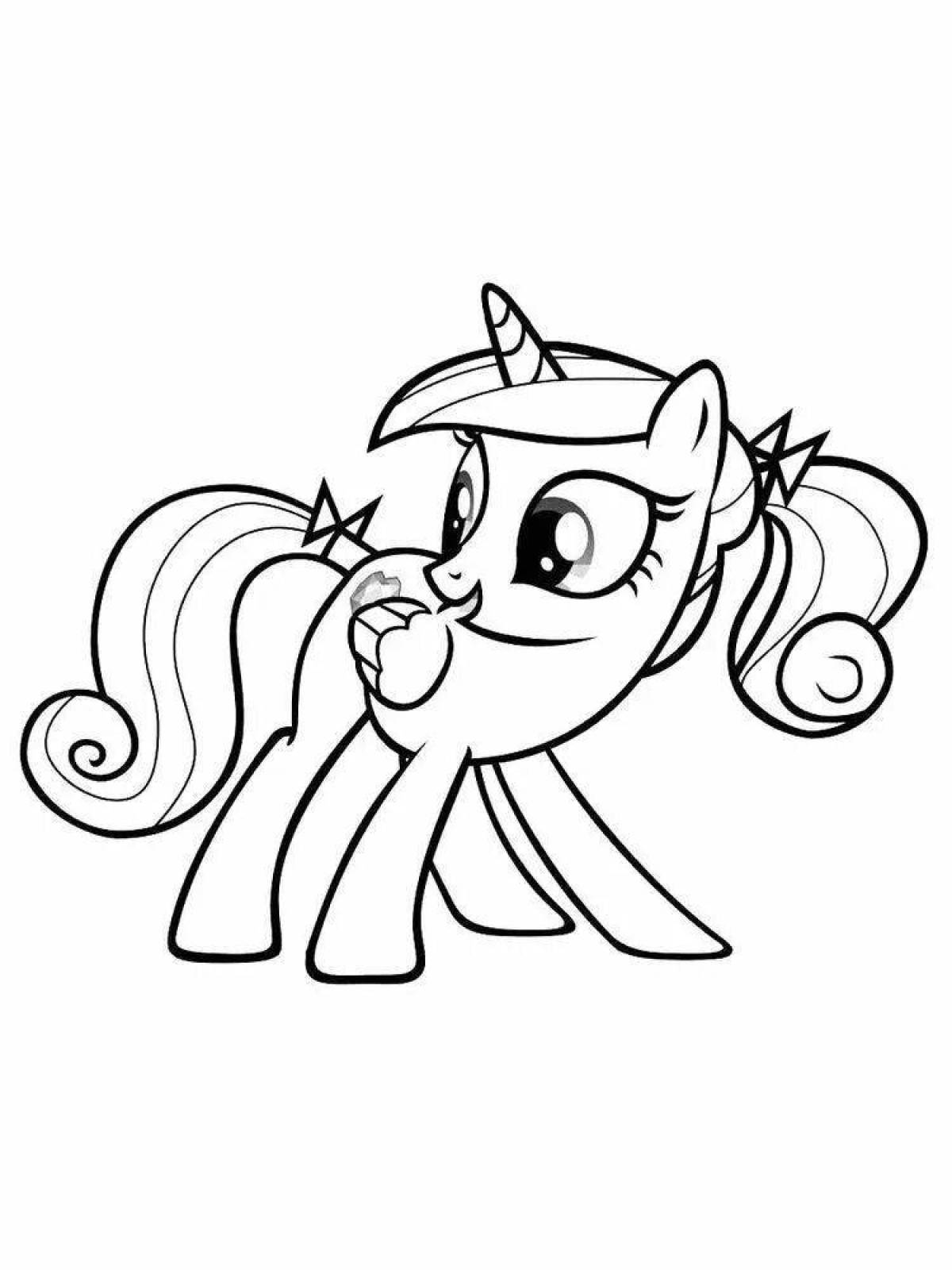 Radiant cadence pony coloring page
