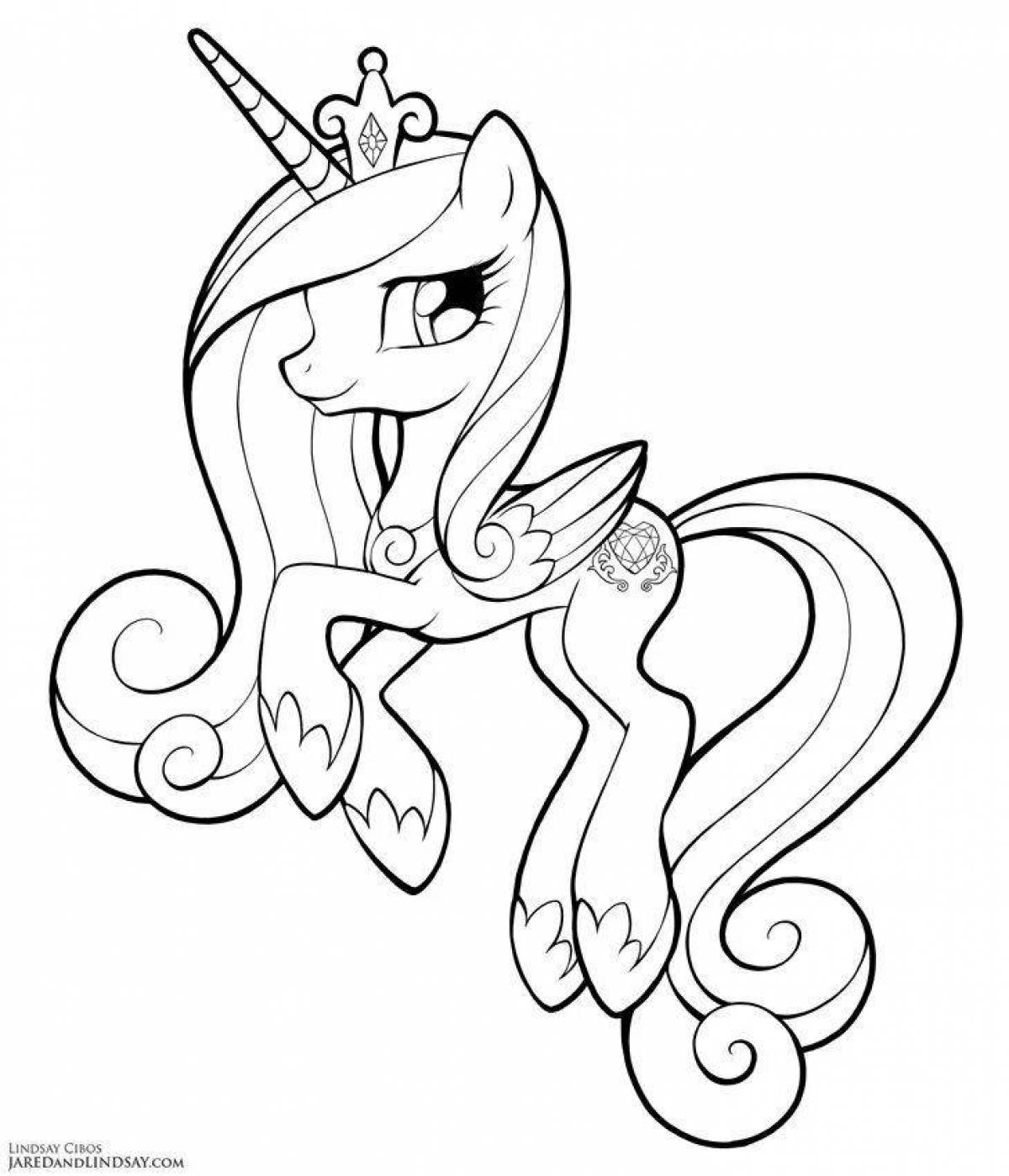 Fancy coloring pony cadence