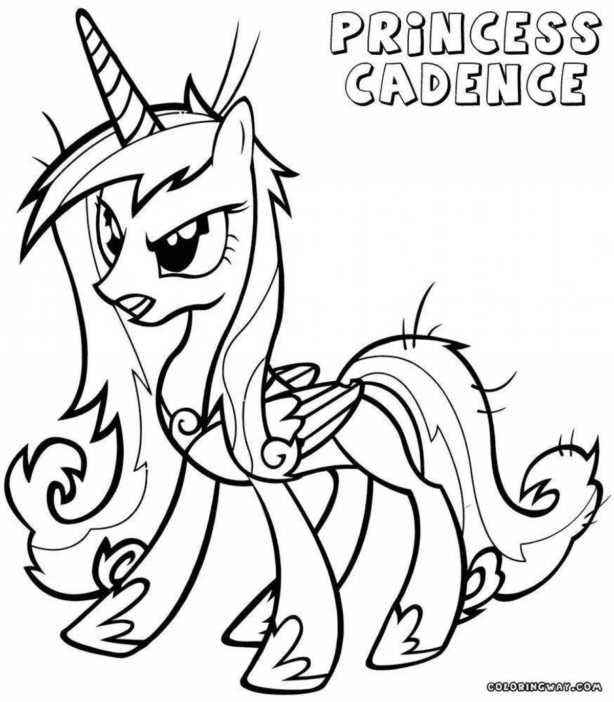 Jovial cadence pony coloring page