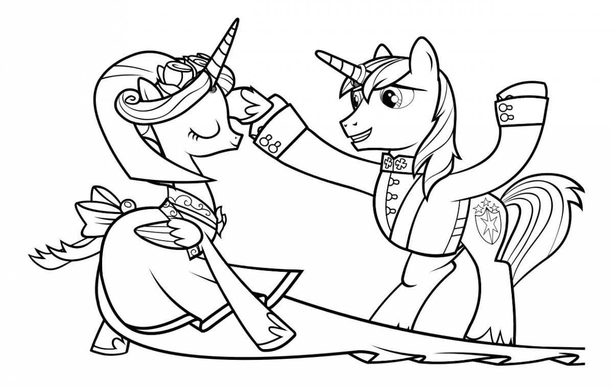 Holiday cadence pony coloring page
