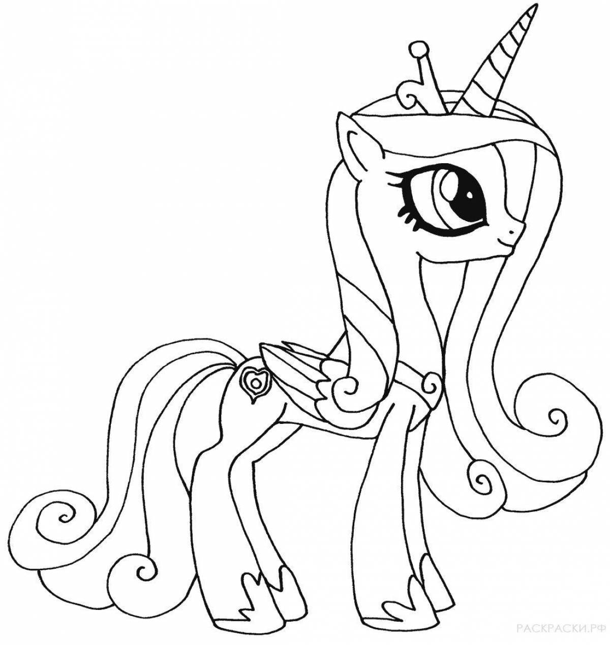 Coloring page pony cadence
