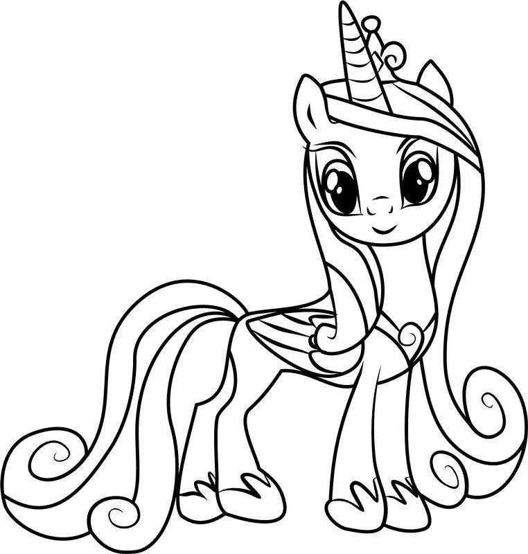Charming pony cadence coloring book