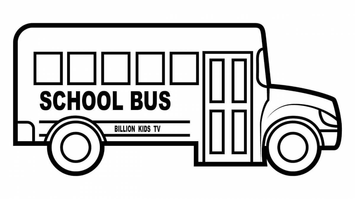 Sunny school bus coloring page
