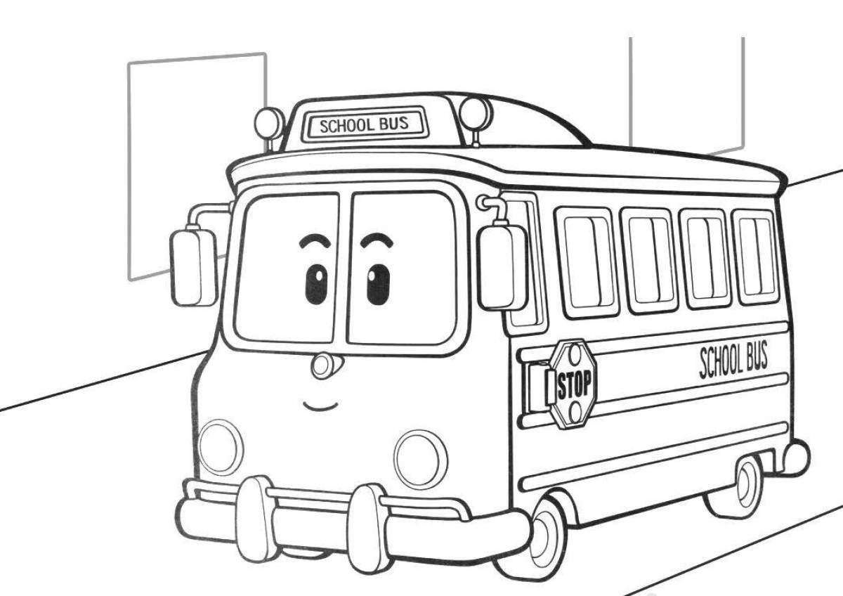 School bus coloring page in vibrant colors