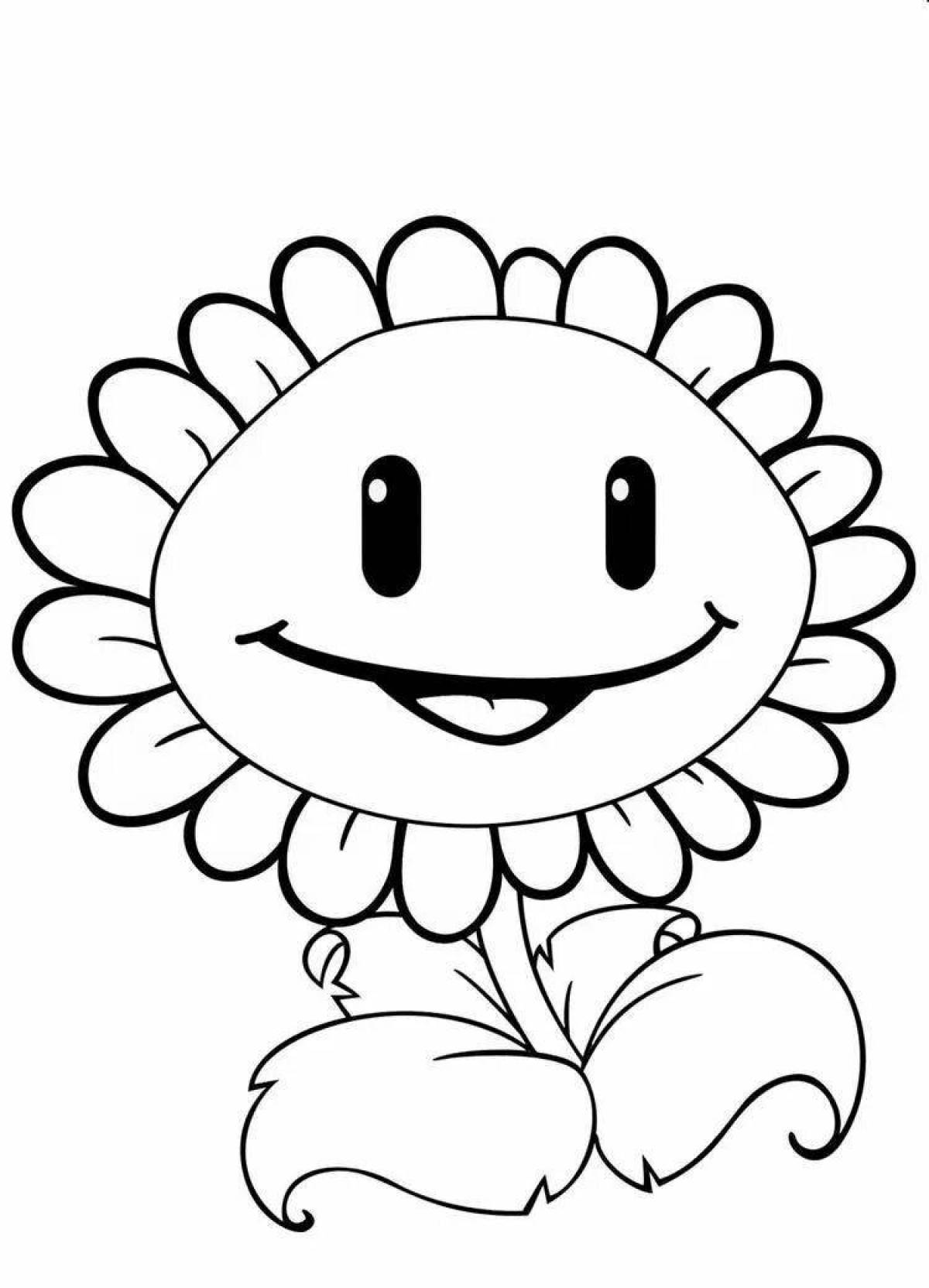 Radiant plants vs zombies coloring page