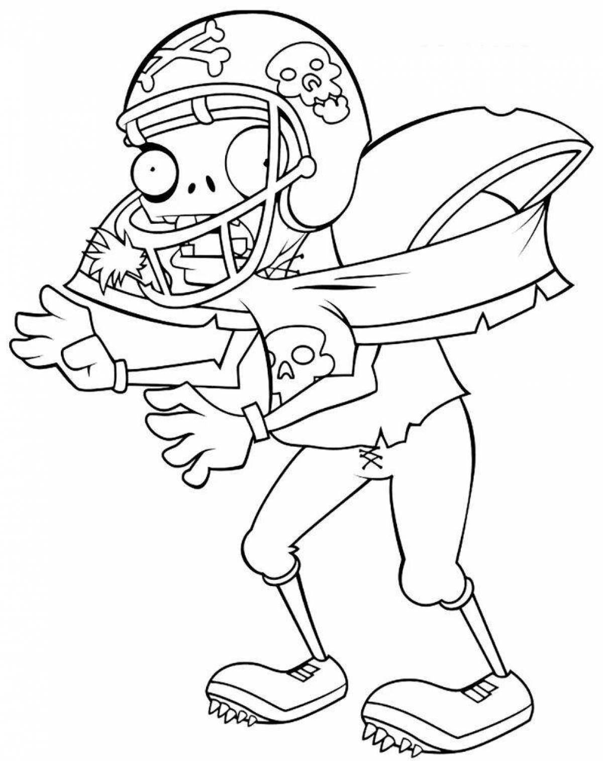 Glowing plants vs zombies coloring pages