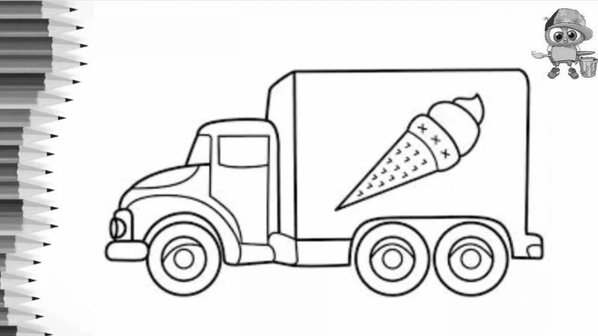 Exciting ice cream truck coloring book