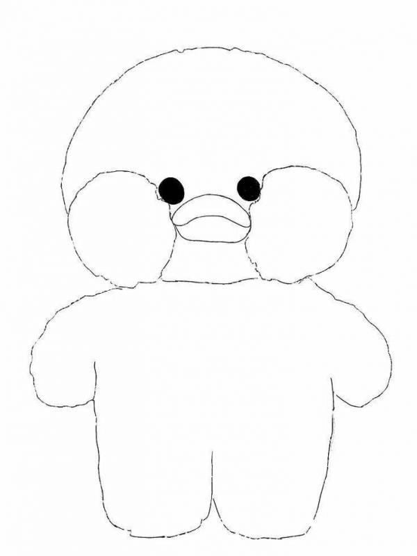 Coloring Pages Lalafanfan duck drawing (39 pcs) - download or print for ...