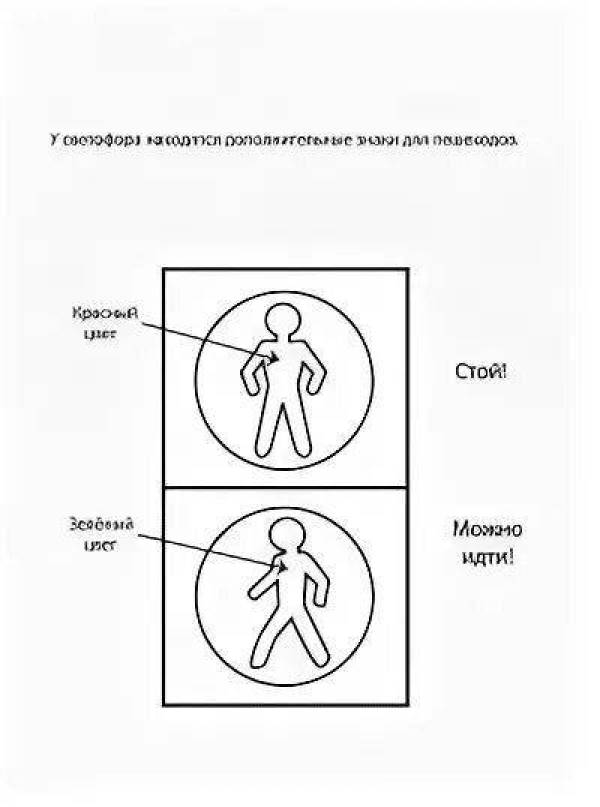 Пешеходный Светофор Картинки Для Детей Раскраски