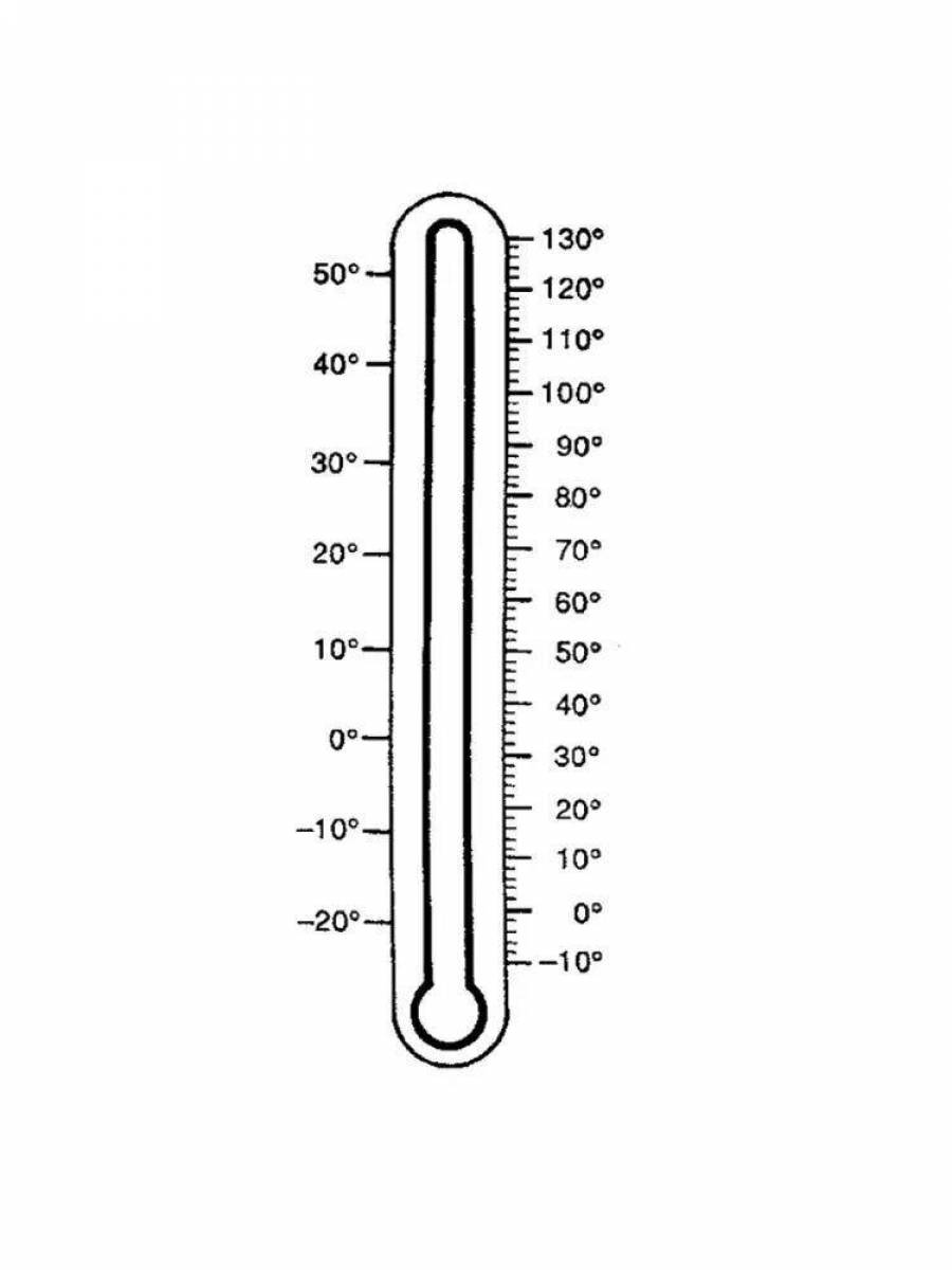 Распечатка шкалы термометра