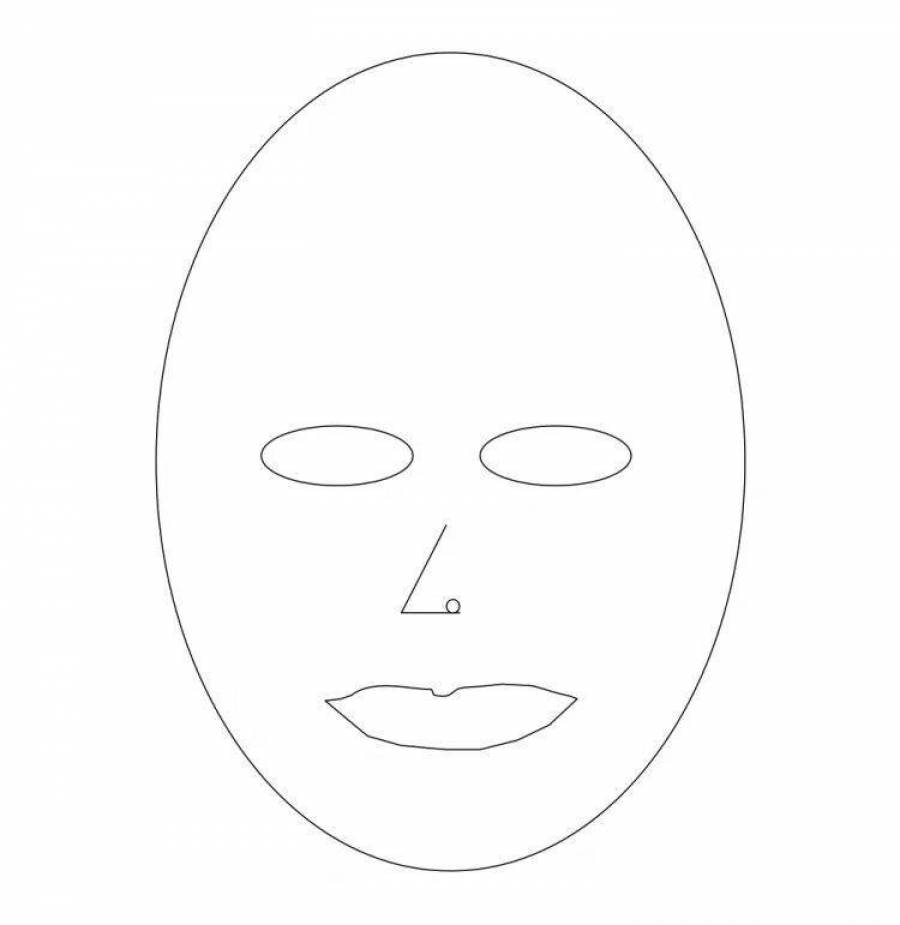 Шаблон маски для лица