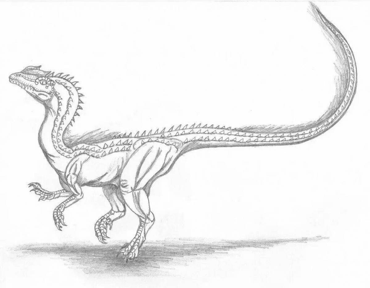 Дилофозавр раскраска