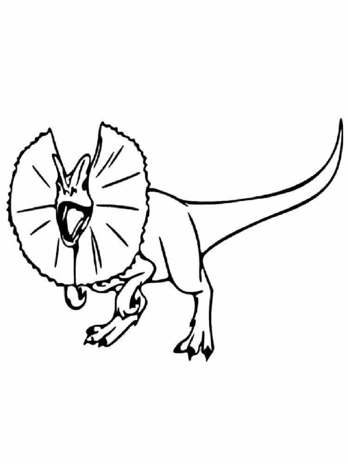 Раскраска динозавр с воротником