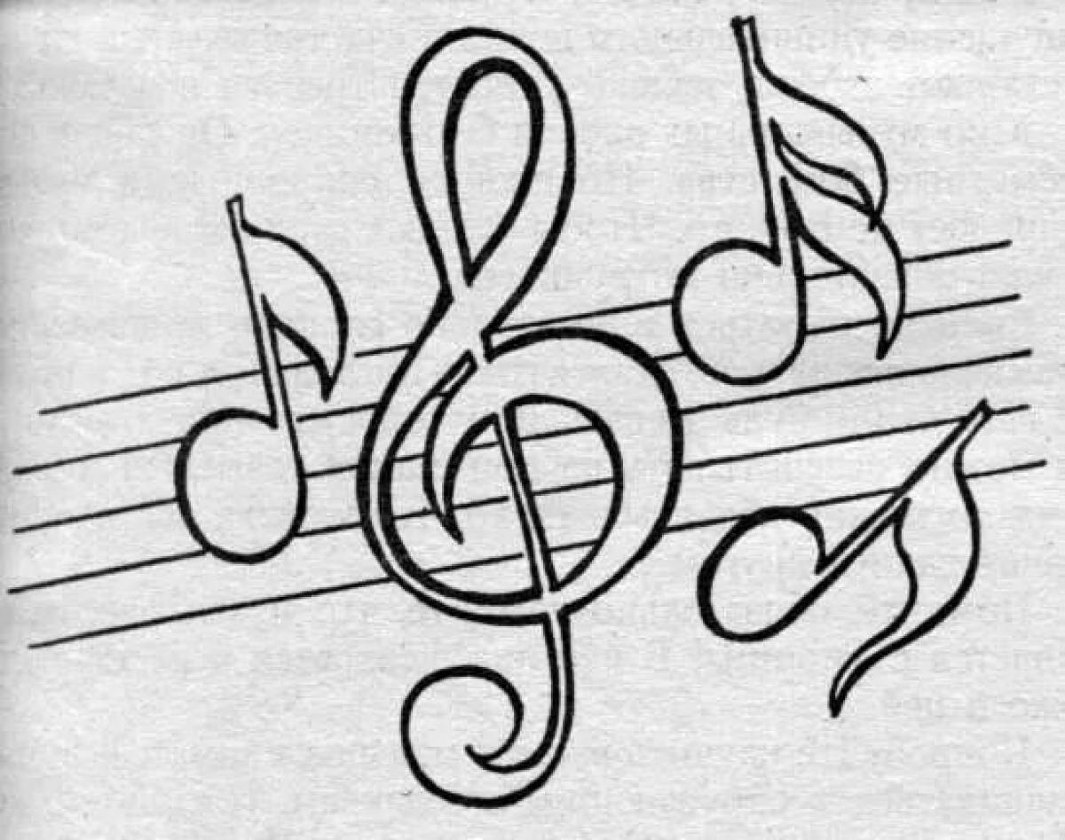 Музыкальный ключ рисунок карандашом