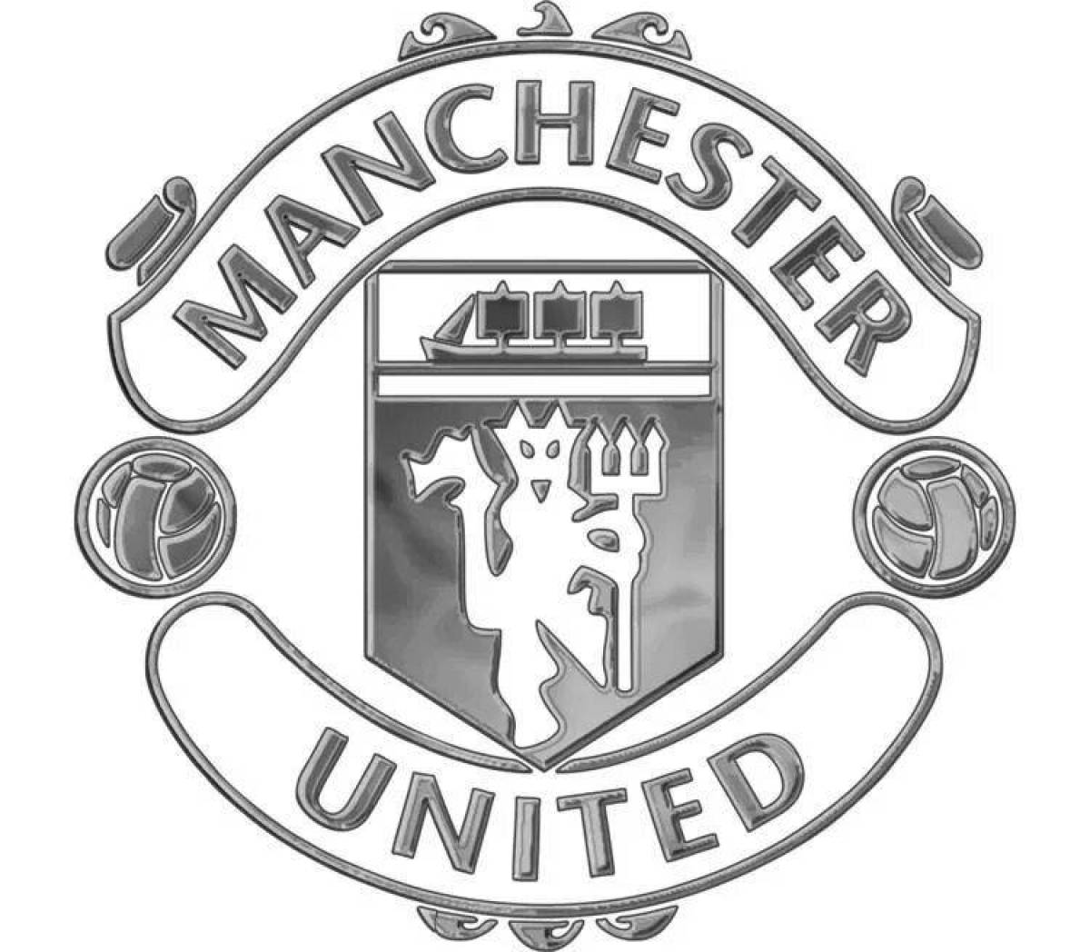 Эмблема Манчестер Юнайтед трафарет
