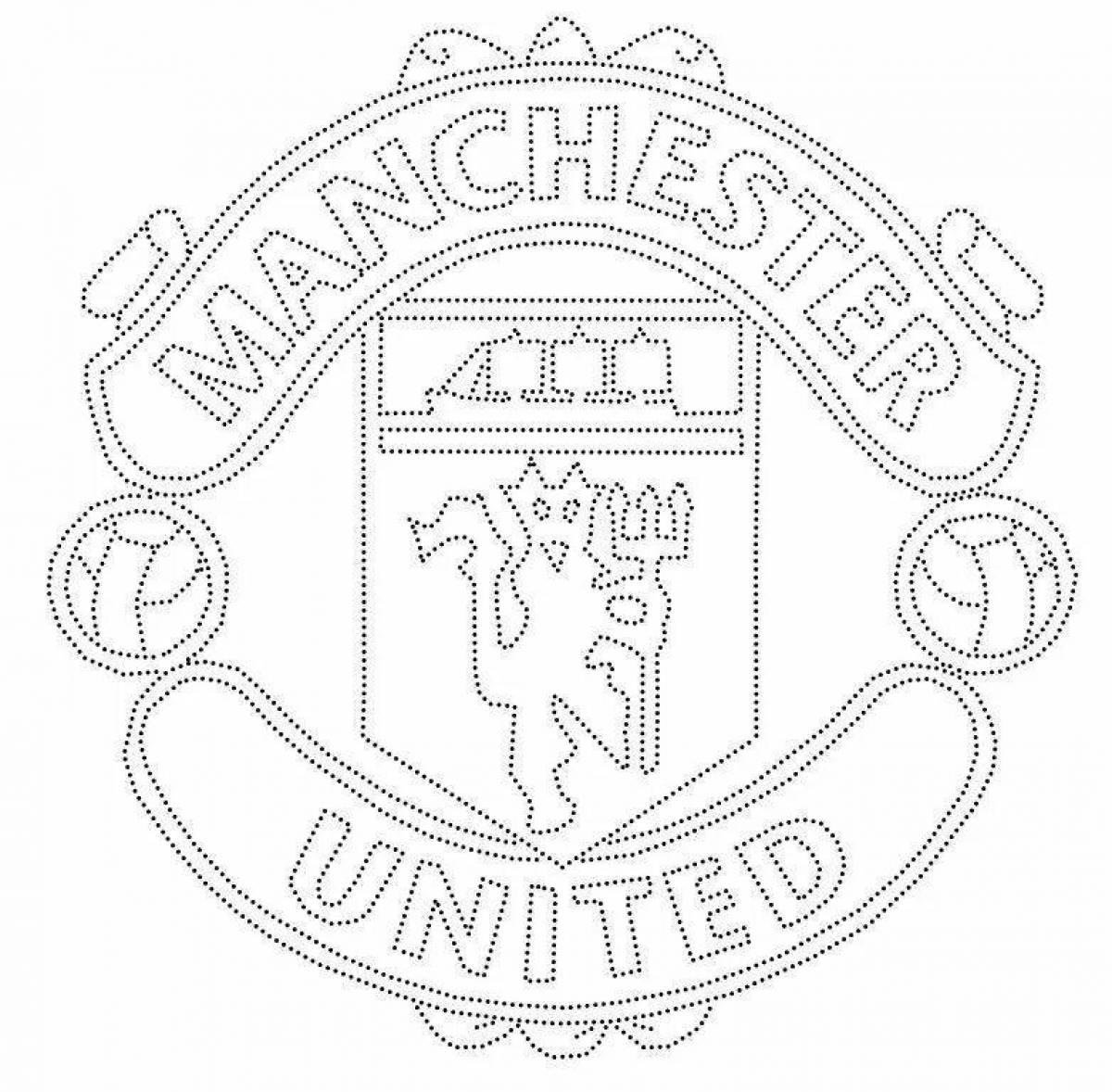 Раскраска футбольная команда Манчестер Юнайтед