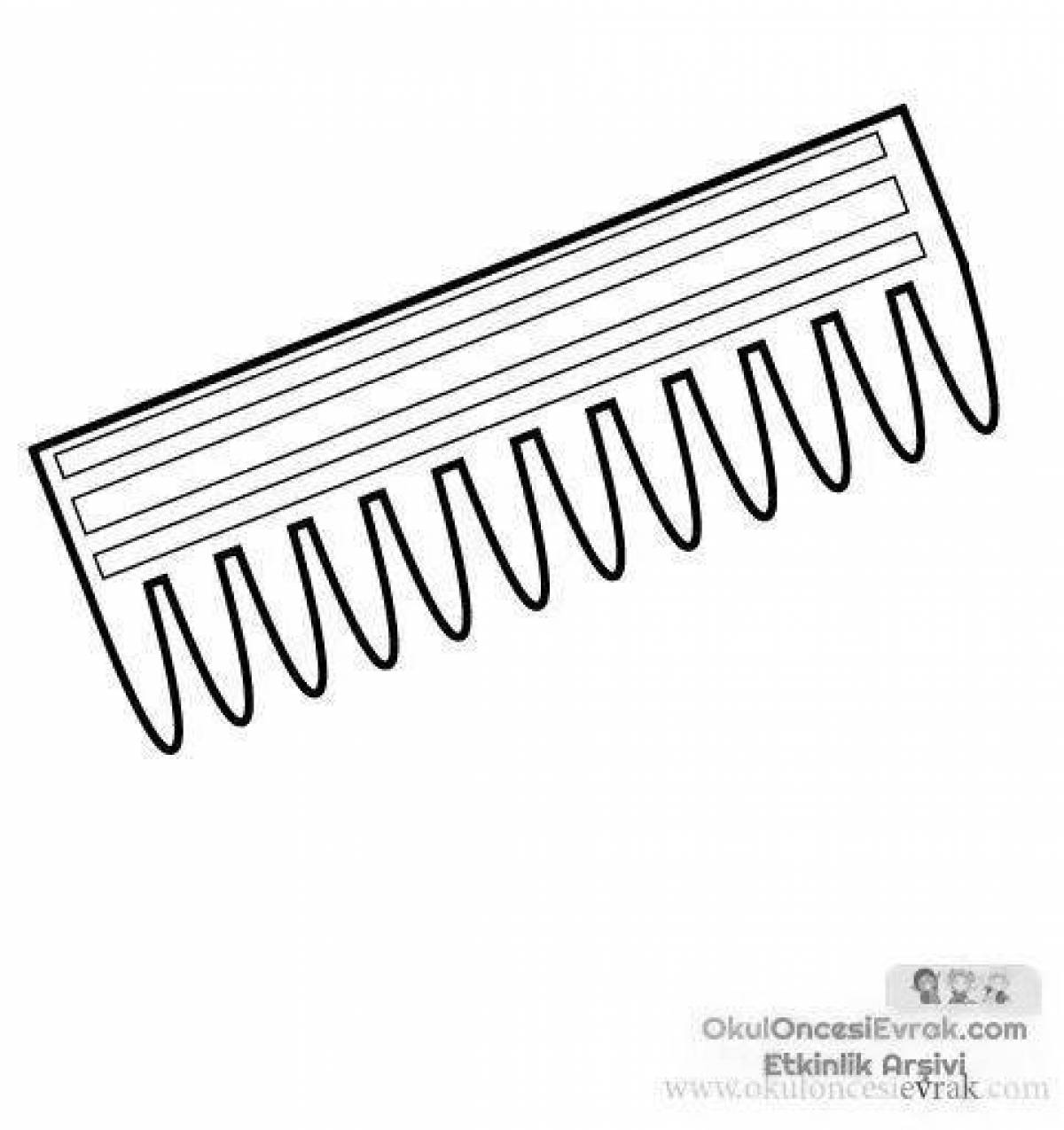 Картинки расческа без зубчиков для рисования в первой младшей группе