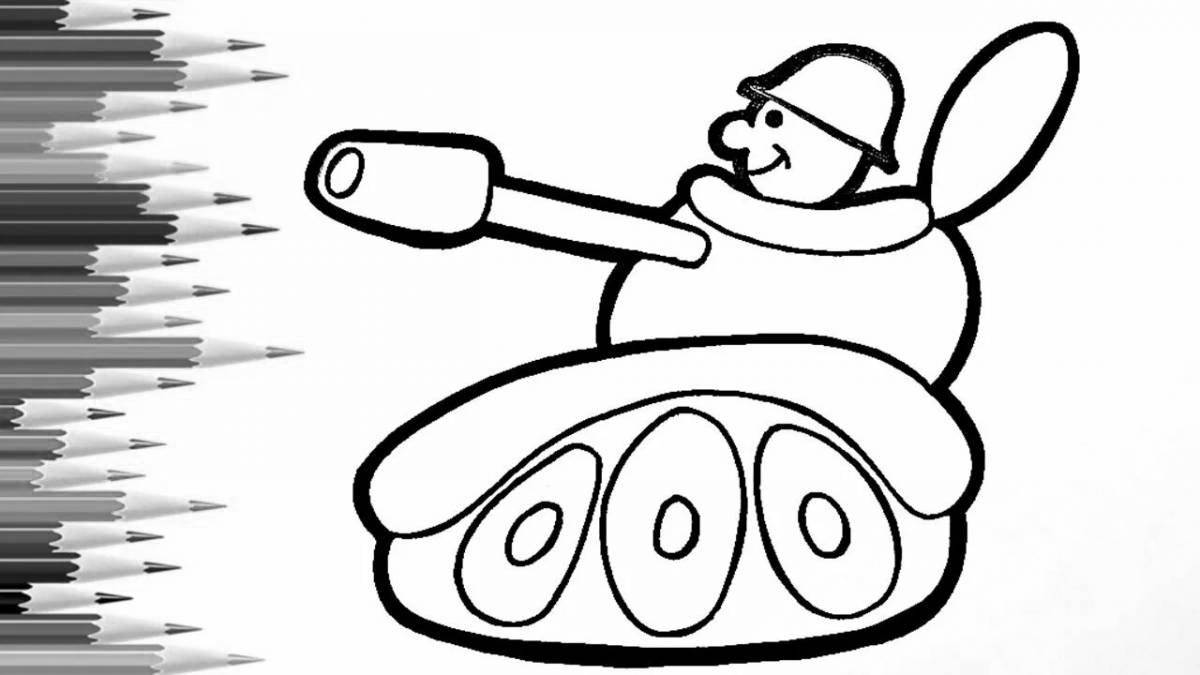 A fun tanker coloring book for kids