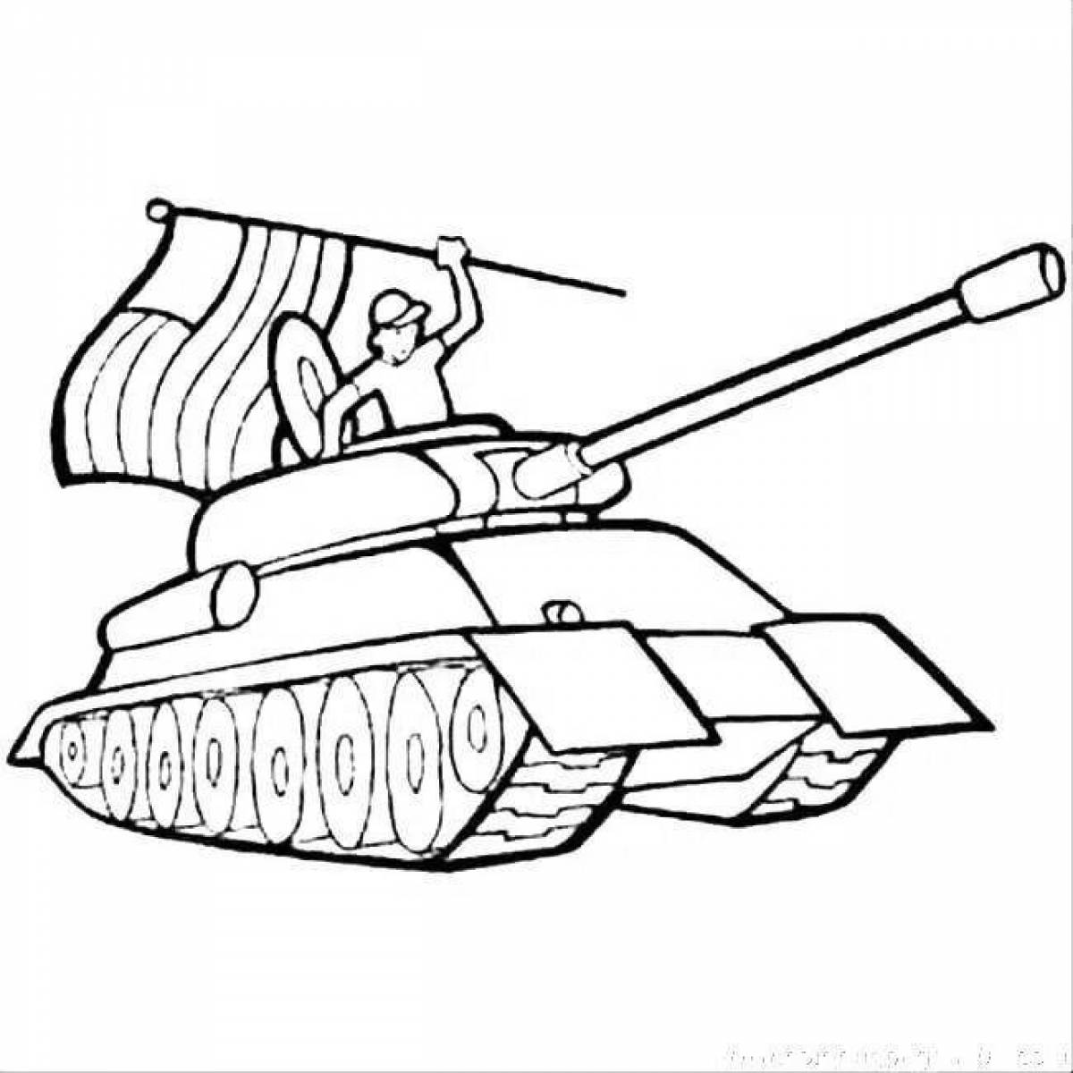 Great tanker coloring book for kids
